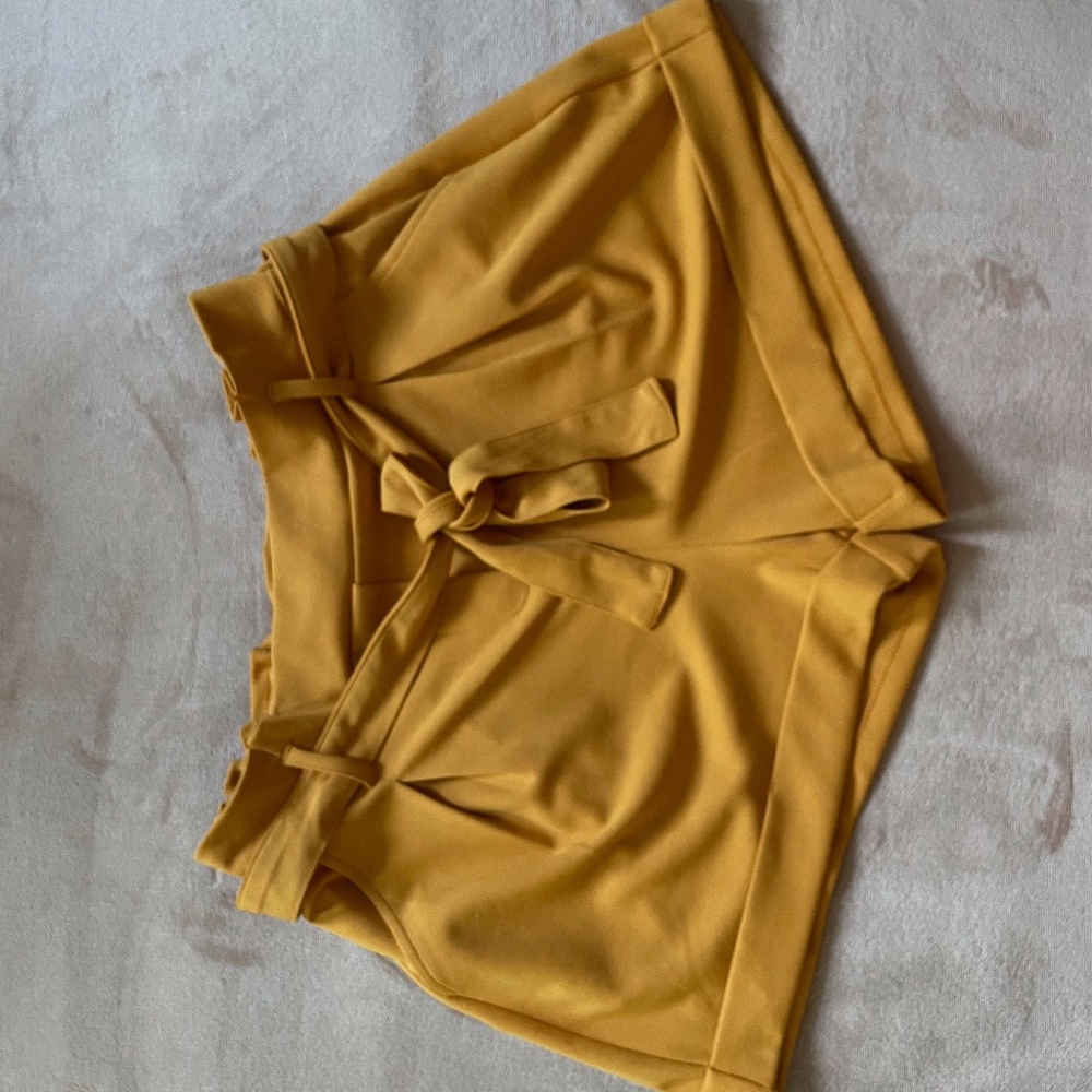Papaya High-Waist Shorts, Orange, size Large